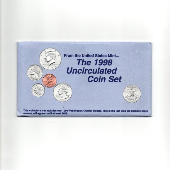 1998-P&D Uncirculated Set... 10 Coin Set... In Original US Mint Packaging - Picture 3 of 3